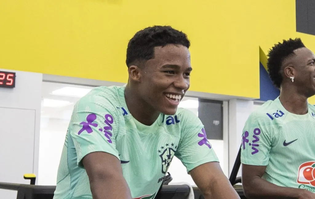 Endrick durante atividade na Seleção Brasileira – (Foto: Joilson Marconne /Flickr Oficial CBF)