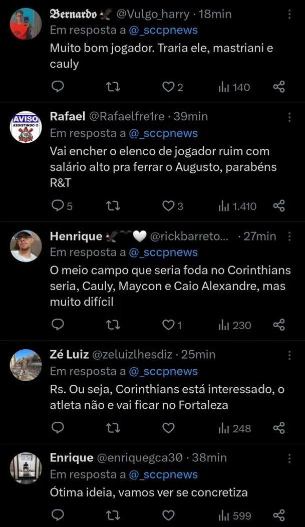 Repercussão via Twitter