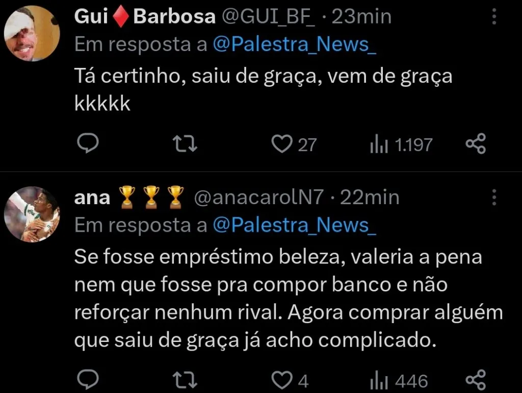 Repercussão via Twitter