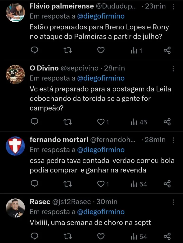 Repercussão via Twitter