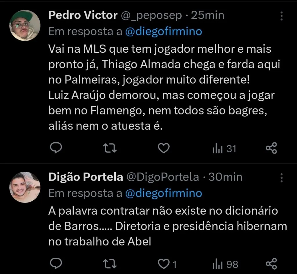 Repercussão via Twitter