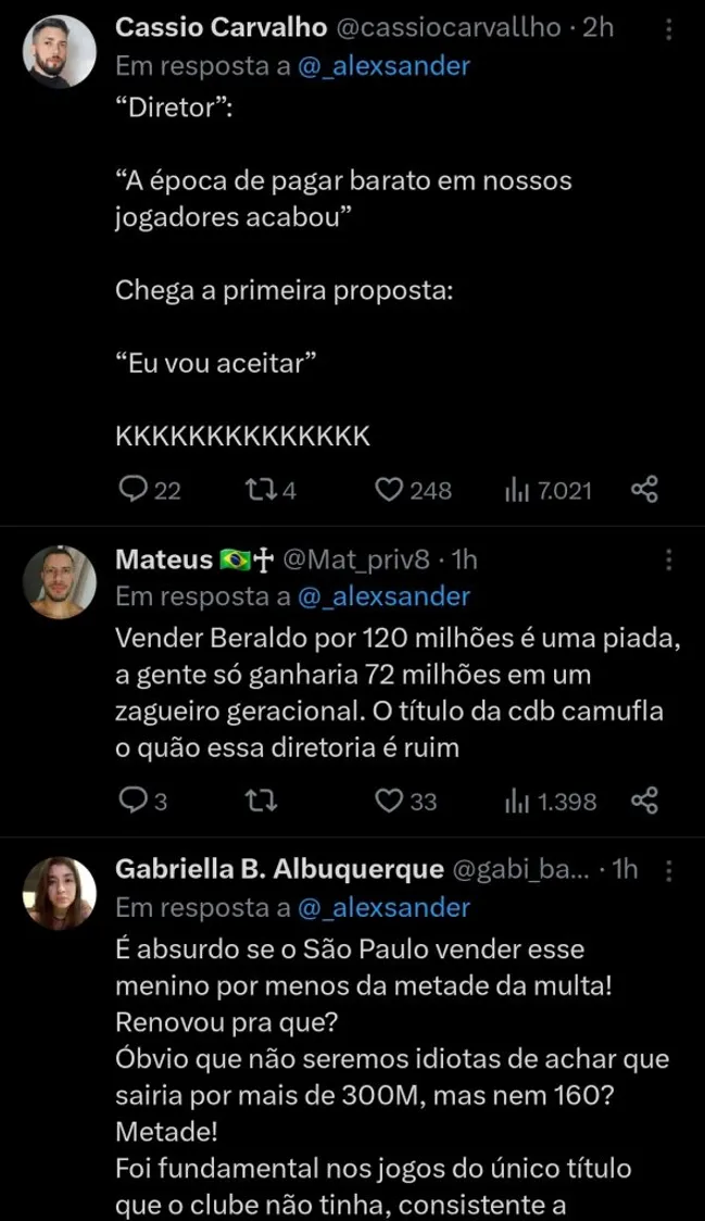 Repercussão via Twitter
