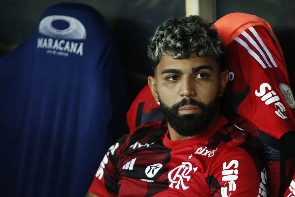 Gabigol no clássico diante do Flu (Foto: Wagner Meier/Getty Images)