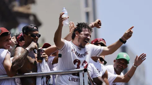 Fluminense comemora a conquista da Libertadores. (Photo by Wagner Meier/Getty Images)