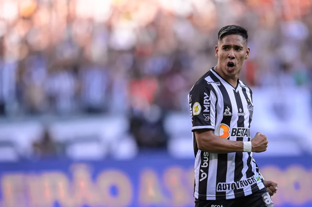 Matías Zaracho pelo Atlético Mineiro durante partida contra o RB Bragantino. (Photo by Pedro Vilela/Getty Images)