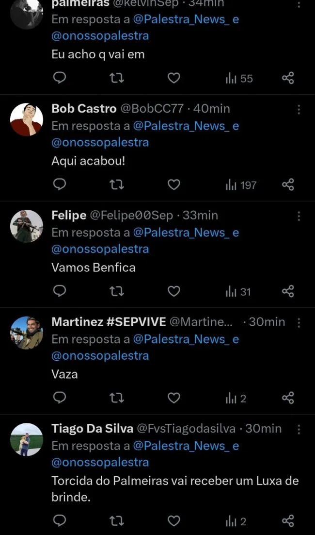 Repercussão via Twitter