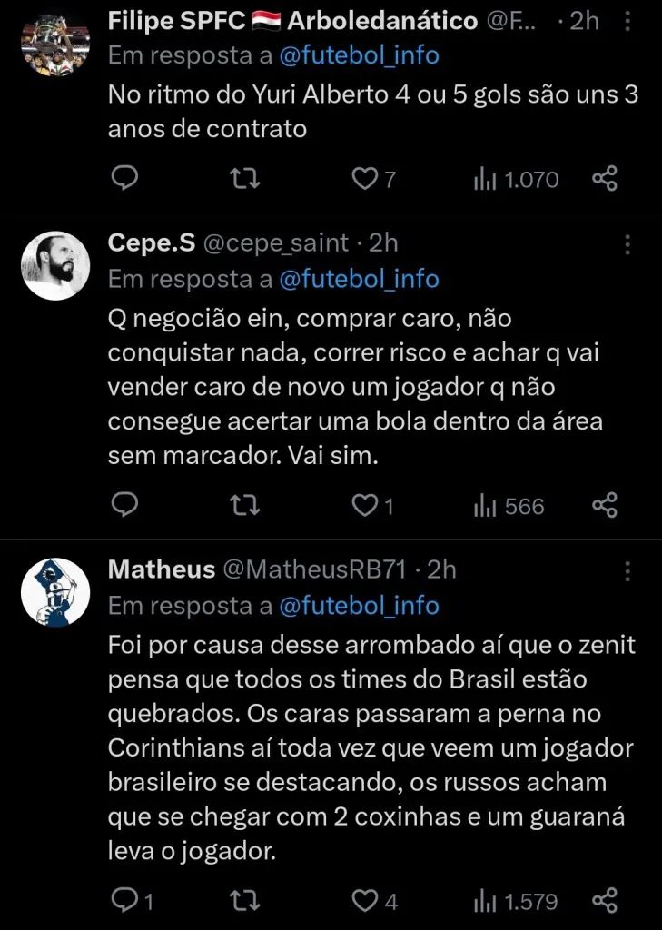 Repercussão via Twitter