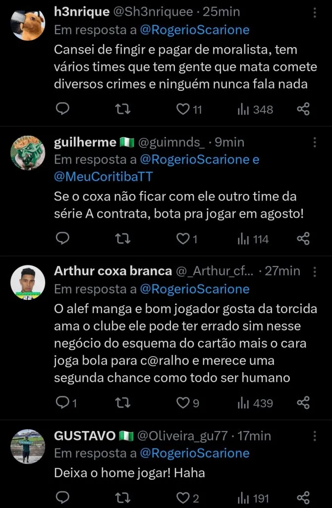 Repercussão via Twitter
