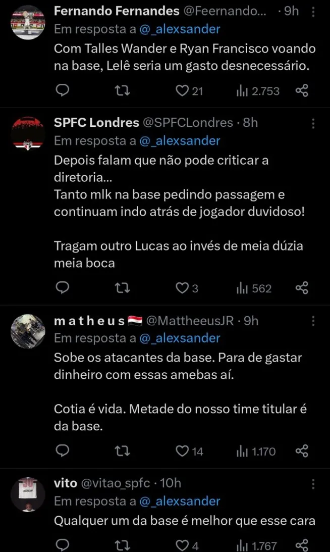 Repercussão via Twitter