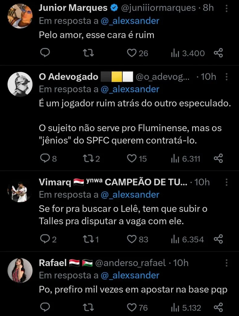 Repercussão via Twitter