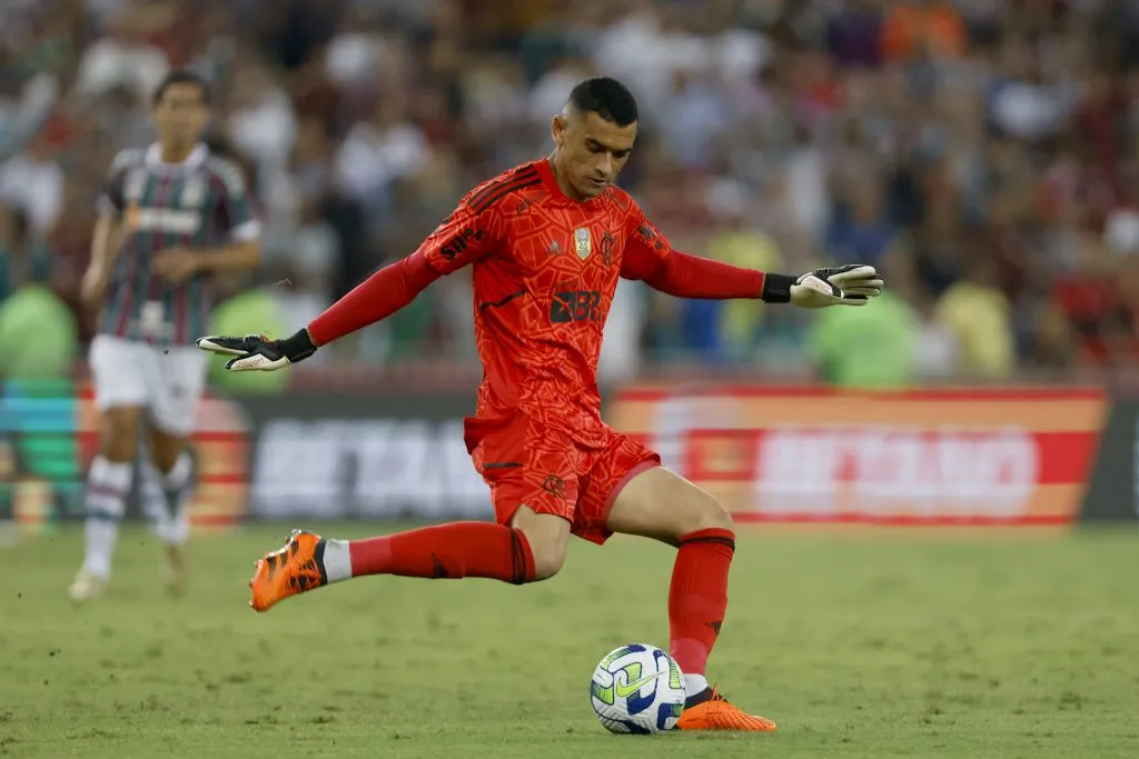 Santos em ação pelo Flamengo. (Photo by Wagner Meier/Getty Images)