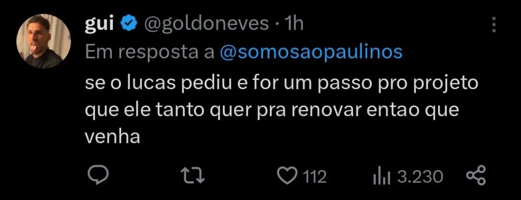 Repercussão via Twitter