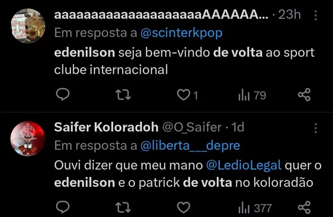 Repercussão via Twitter