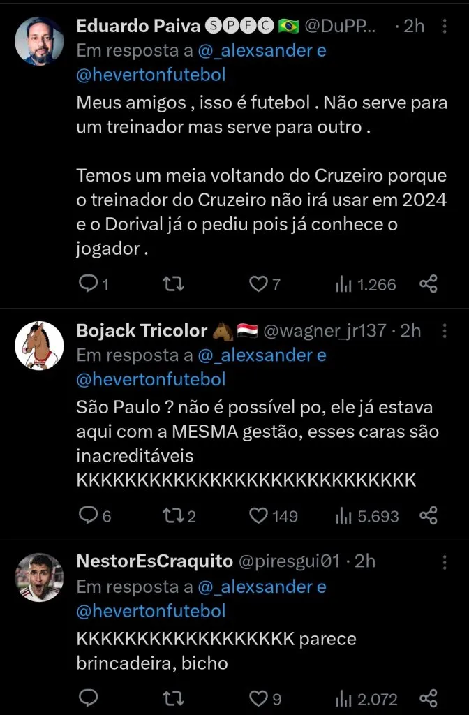 Repercussão via Twitter