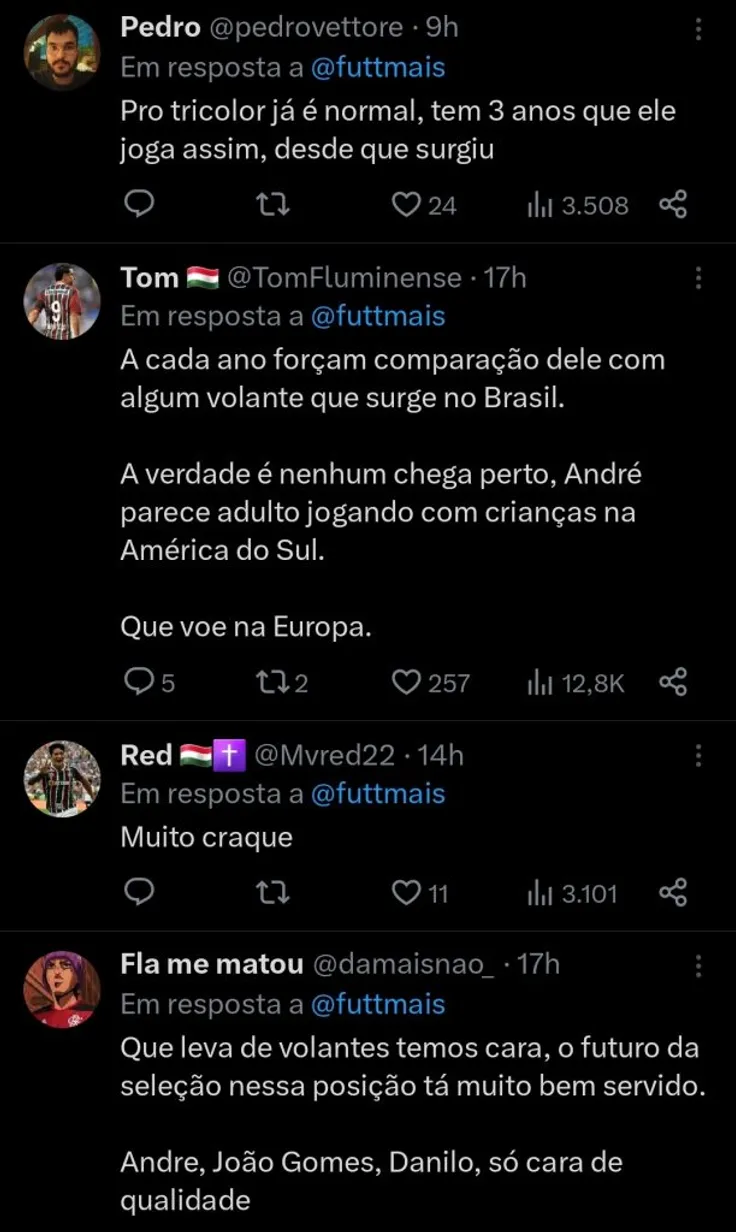 Repercussão dos torcedores via Twitter