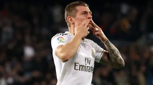 Toni Kroos of Real Madrid . (Photo by Angel Martinez/Getty Images)