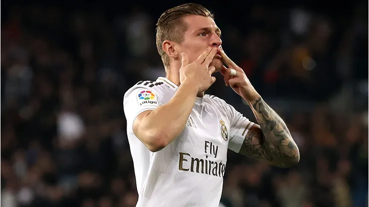 Toni Kroos of Real Madrid . (Photo by Angel Martinez/Getty Images)