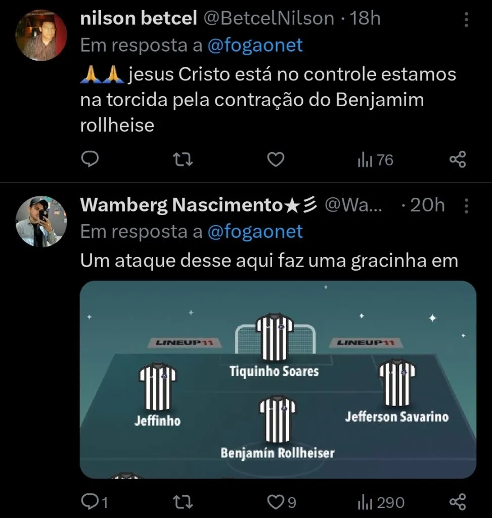 Repercussão via Twitter