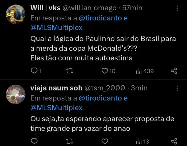 Repercussão via Twitter