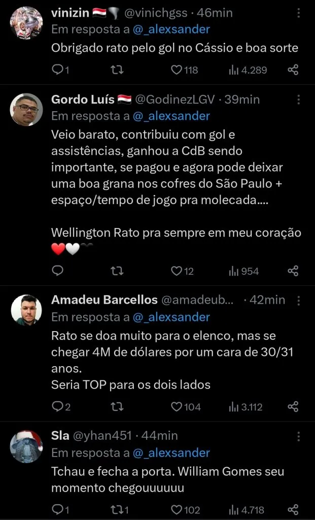 Repercussão via Twitter