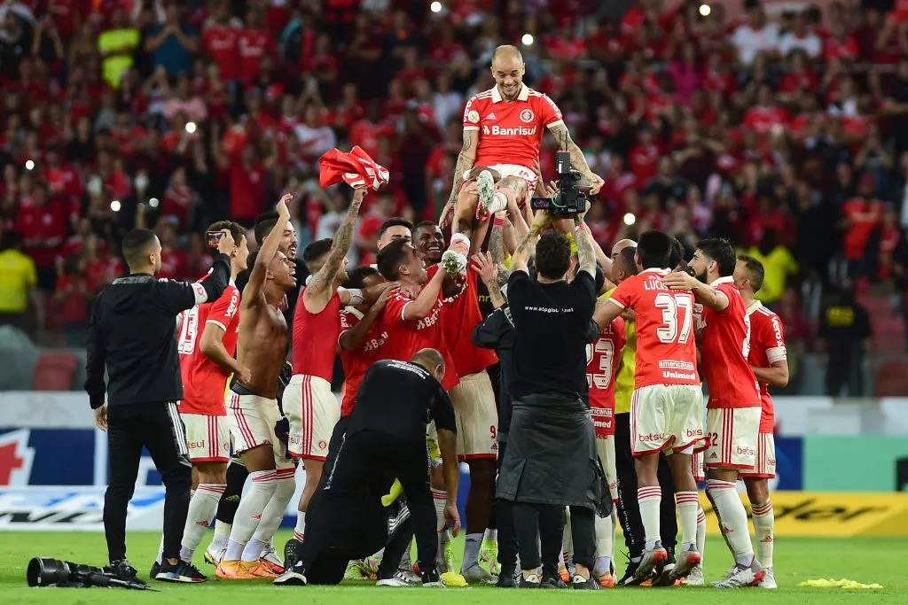 D’Alessandro na despedida como jogador do Internacional. Foto: Ricardo Rimoli/Getty Images
