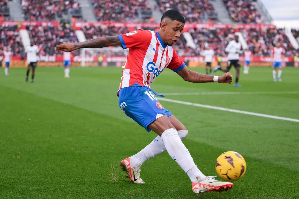 Savinho Moreira of Girona (Photo by David Ramos/Getty Images)