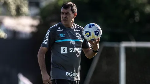 Carille: técnico topou se desfazer do jogador (Foto: Iavn Storti/Santos FC/Divulgação)