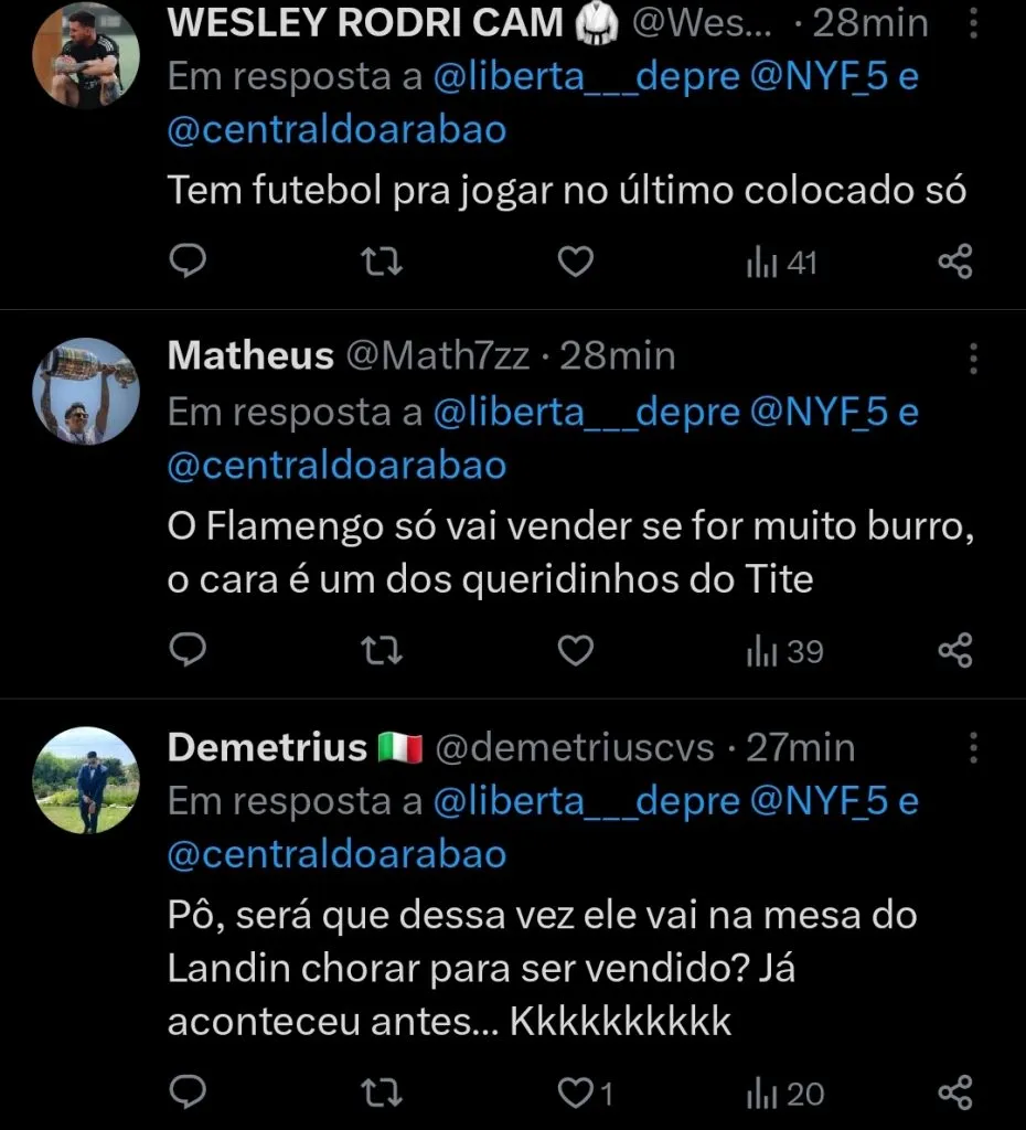 Repercussão via Twitter