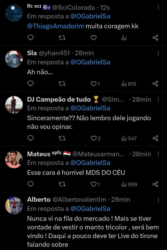 Repercussão via Twitter