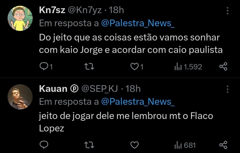 Repercussão via Twitter
