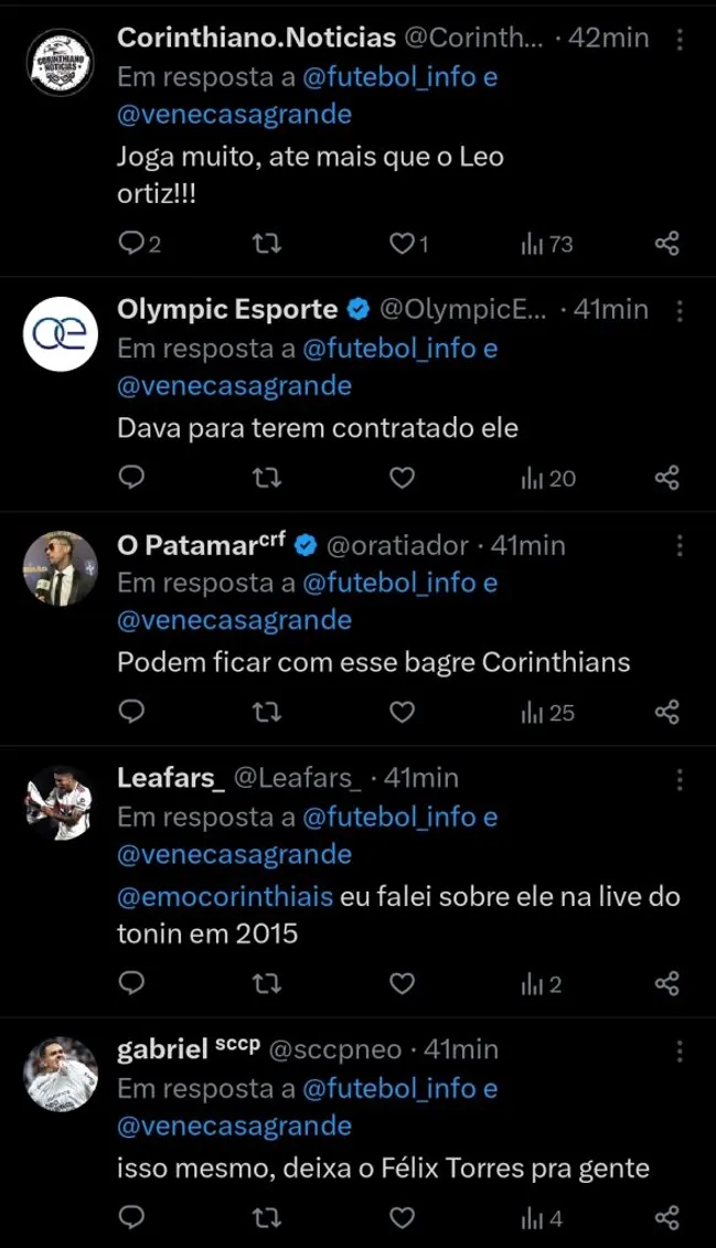 Repercussão via Twitter