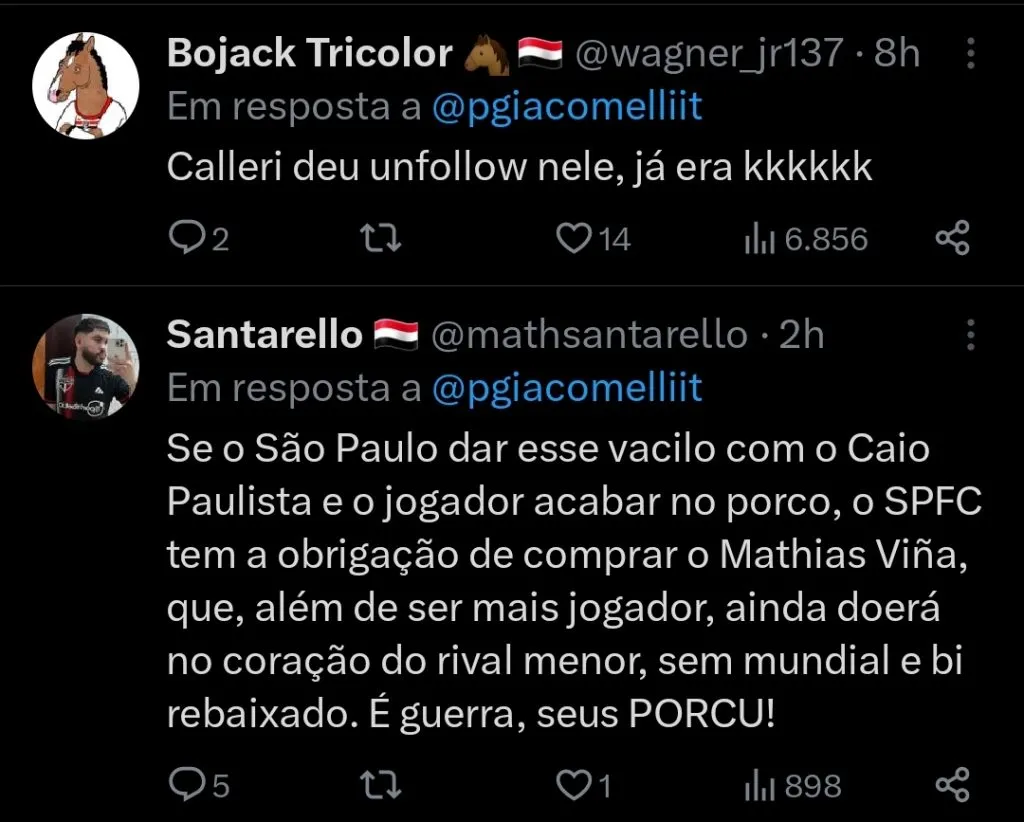Repercussão via Twitter