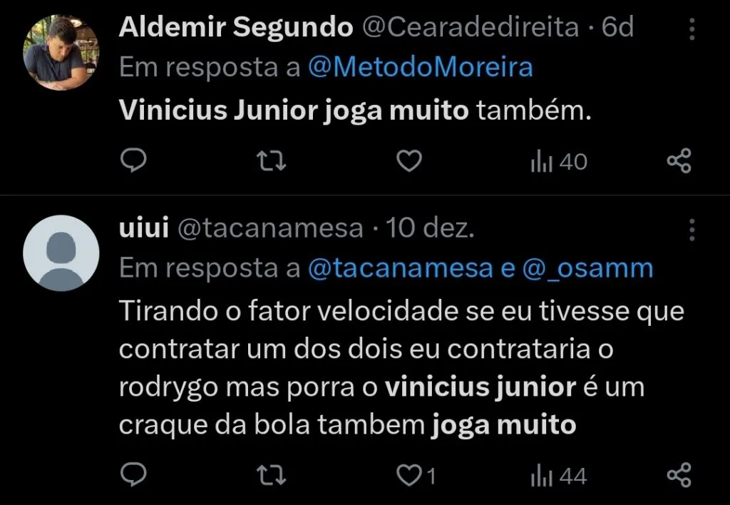 Repercussão via Twitter