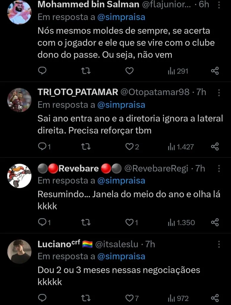 Repercussão via Twitter