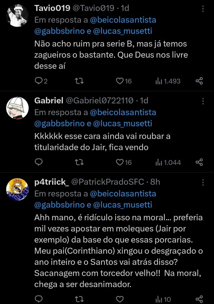 Repercussão via Twitter