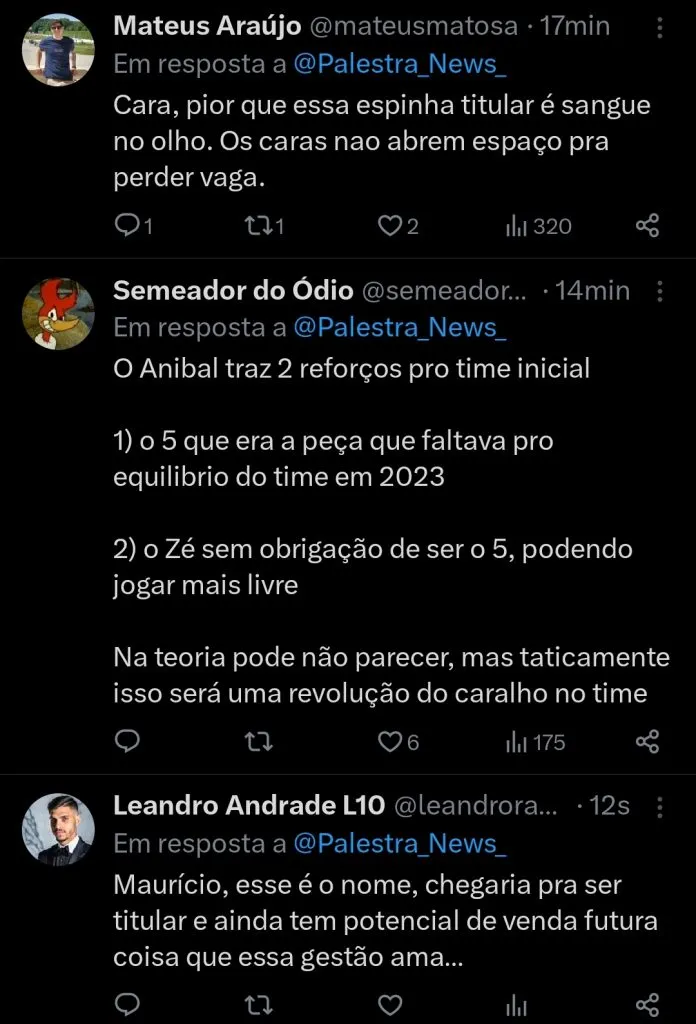 Repercussão via Twitter