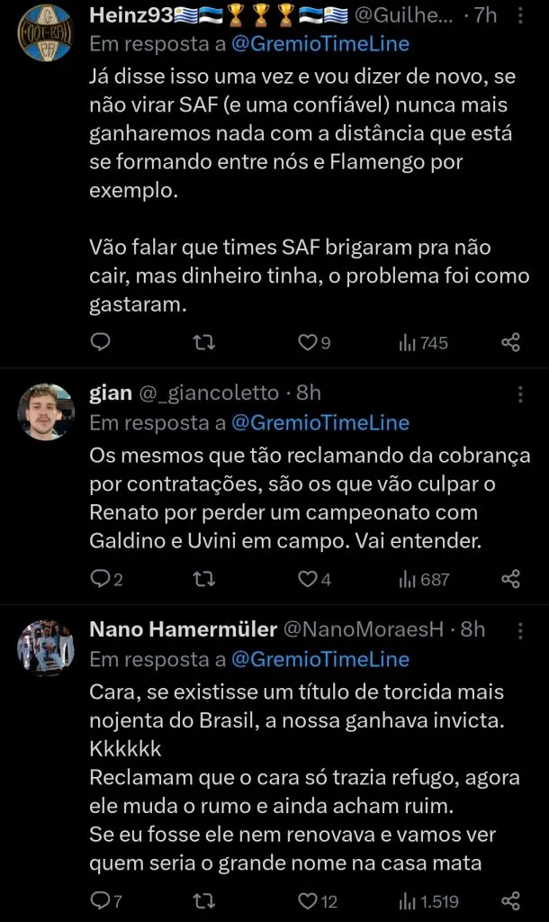 Repercussão via Twitter