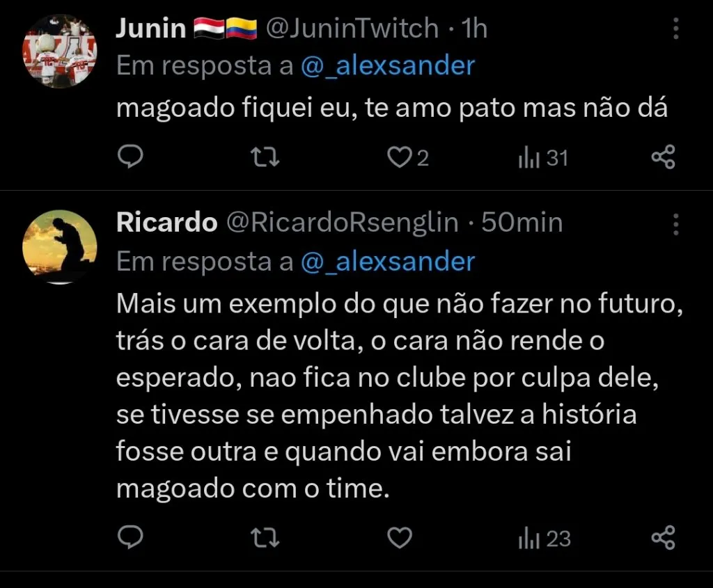 Repercussão via Twitter
