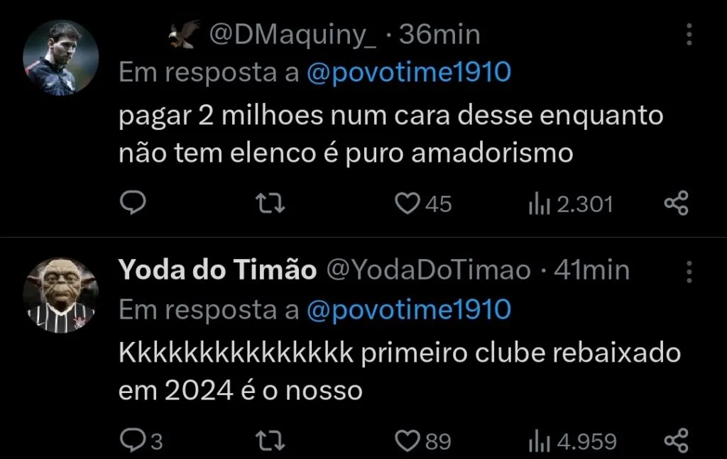 Repercussão via Twitter