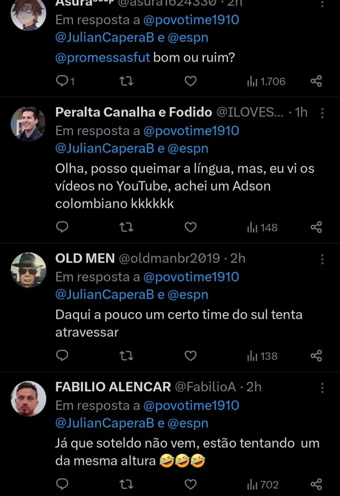 Repercussão via Twitter