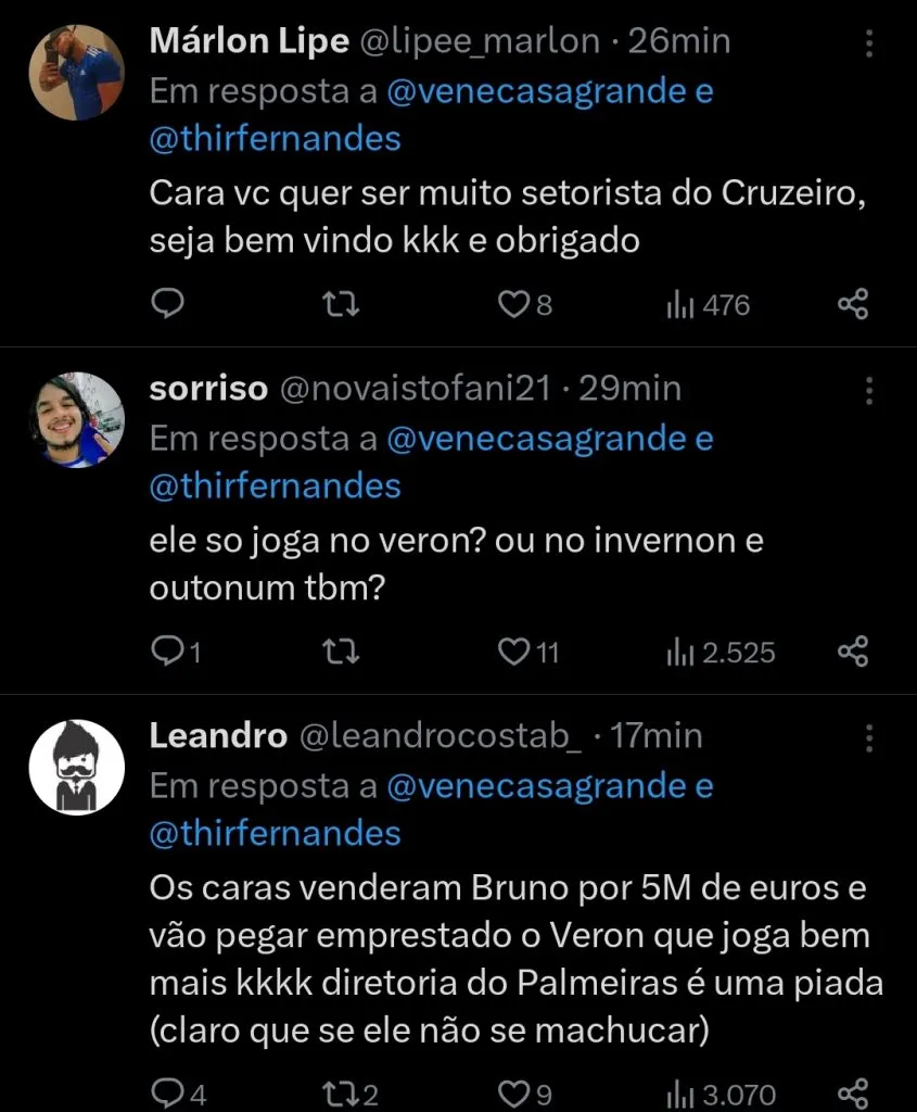 Repercussão via Twitter