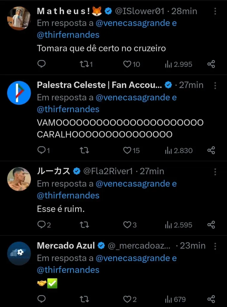 Repercussão via Twitter