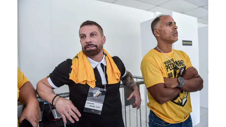 RJ - RIO DE JANEIRO - 11/11/2023 - VASCO, ELEICAO PARA PRESIDENTE - Pedrinho, candidato da chapa Sempre Vasco, durante a eleicao a qual elege o Presidente do Vasco da Gama para o Trienio 2024 a 2026, realizada na Sede do Calabouco, centro do Rio de janeiro. Foto: Thiago Ribeiro/AGIF