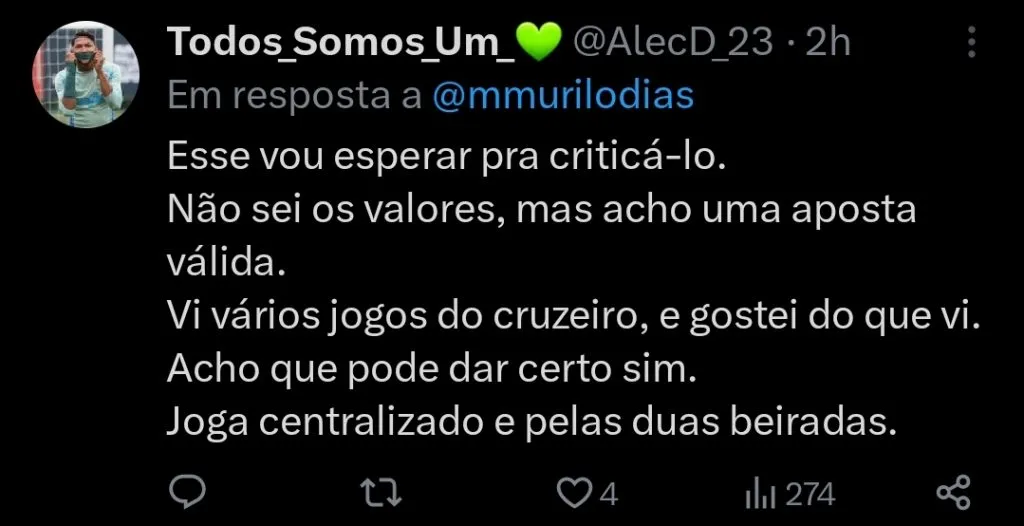 Repercussão via Twitter