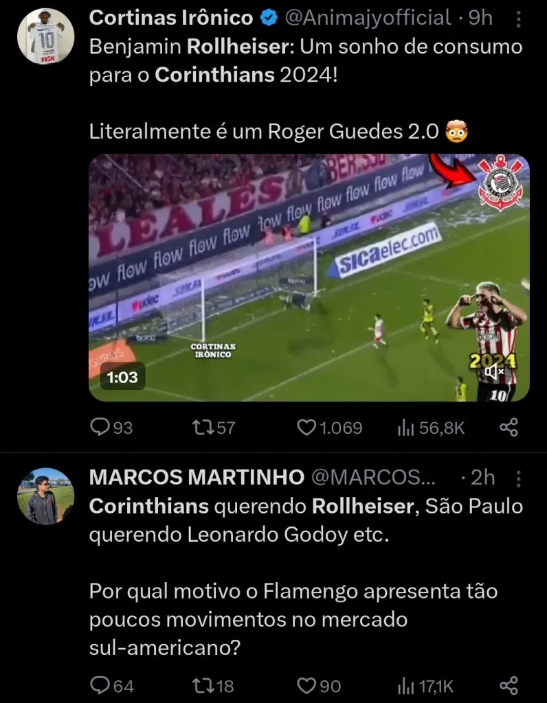 Repercussão via Twitter