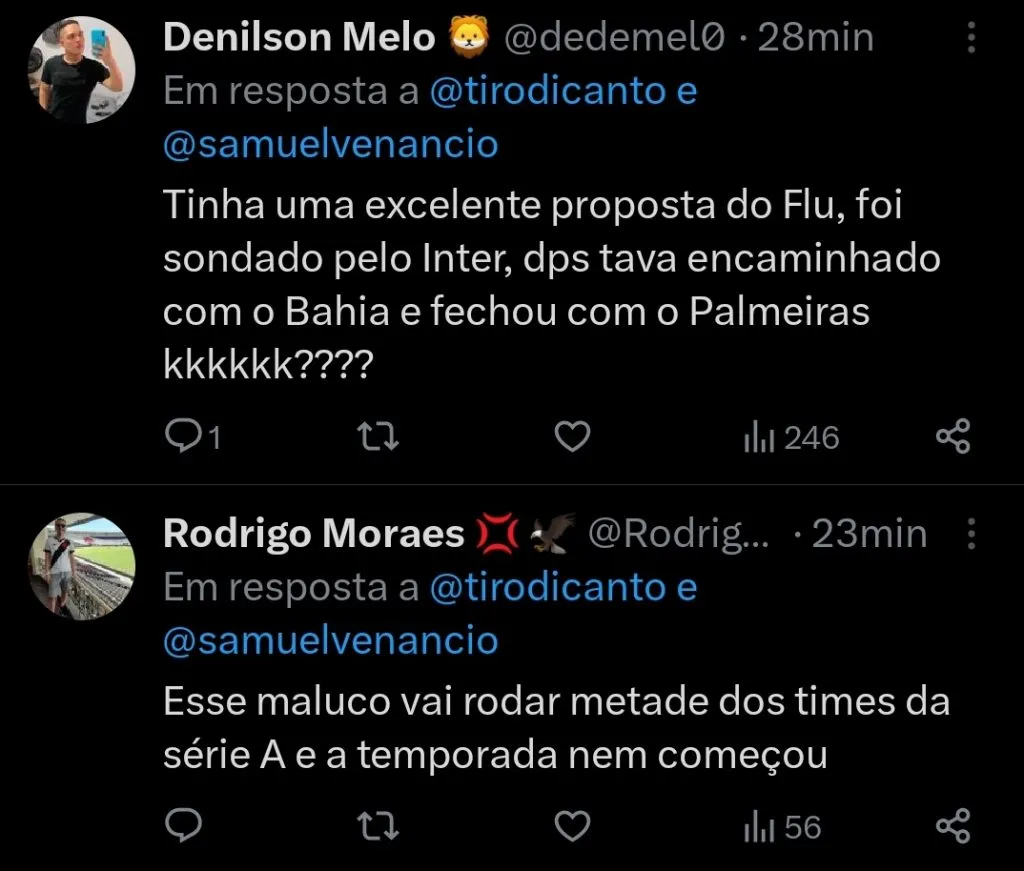 Repercussão via Twitter