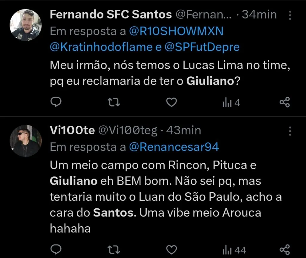 Repercussão via Twitter