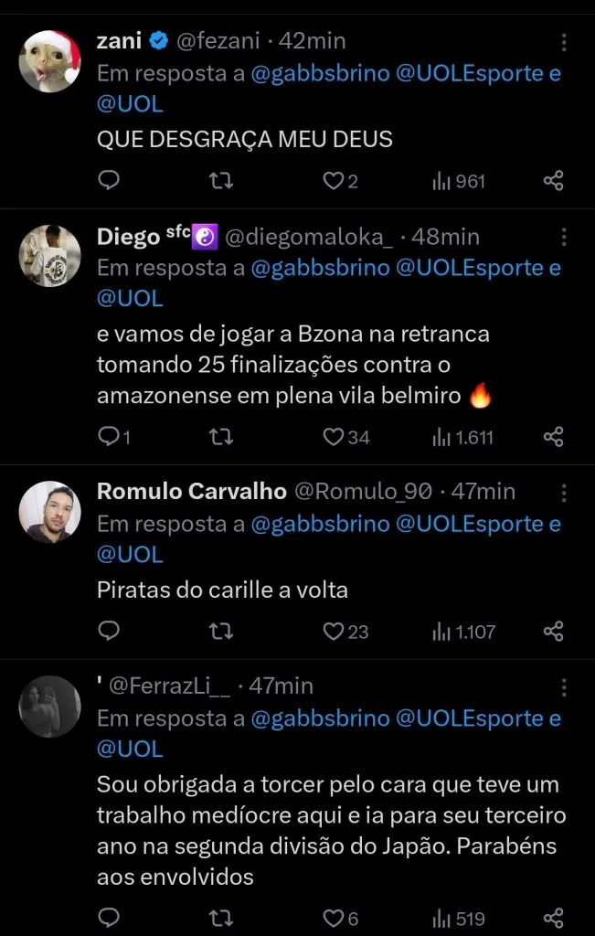 Repercussão via Twitter