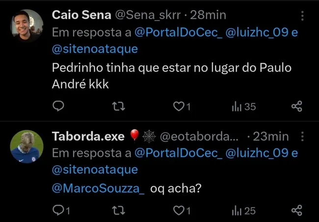 Repercussão via Twitter