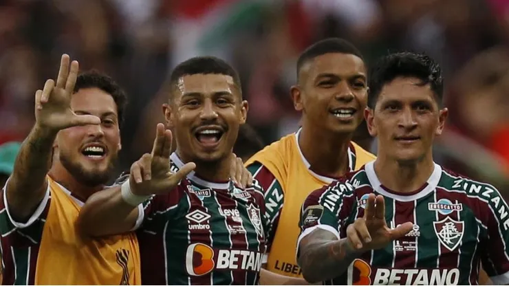 André, Germán Cano e cia pelo Fluminense. Foto: Ricardo Moreira/Getty Images